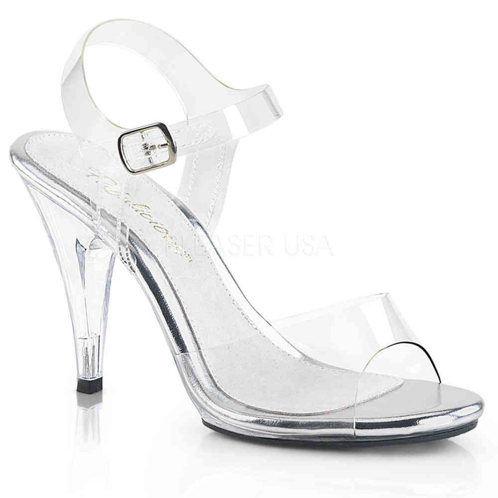 Fabulicious - CARESS408 Sandale à bride à la cheville - Transparent/Couleur argent Product image